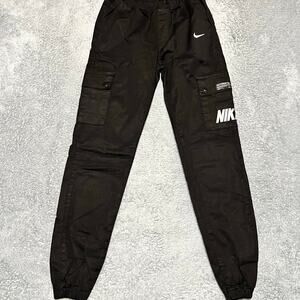 Nike Cargo Pants Joggers Mens Small Black Performance